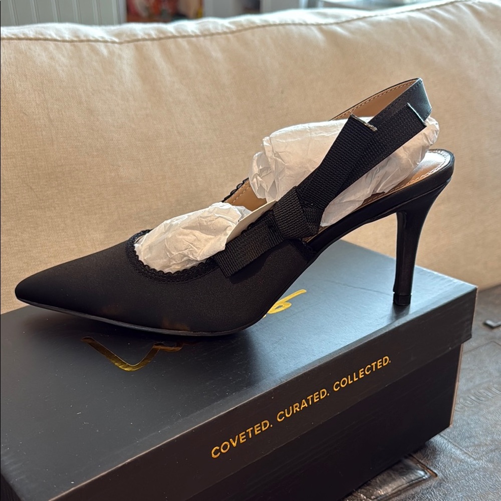 Elegant Black Slingback Heels